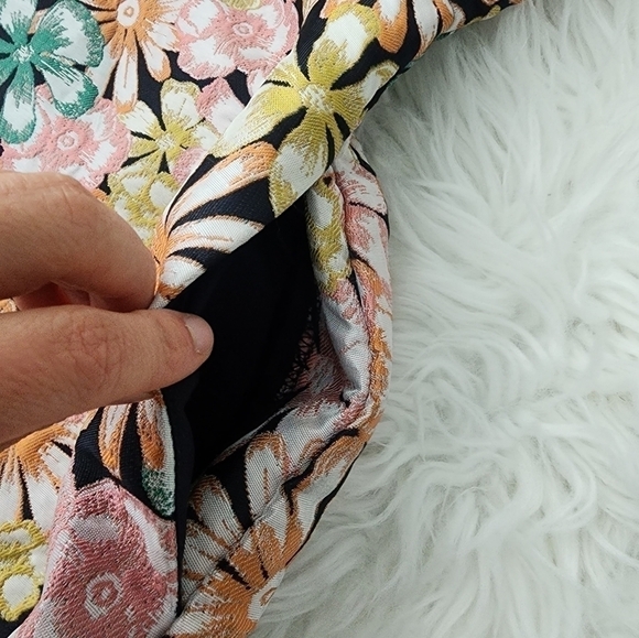 Banana Republic Floral Jacquard Sleeveless Mini Dress With Pockets. Size 4P. New - Picture 5 of 9